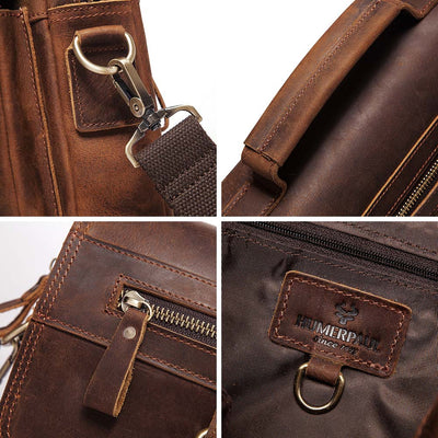 Bolso de Cuero Vintage para Hombre con Gran Capacidad - Image 4