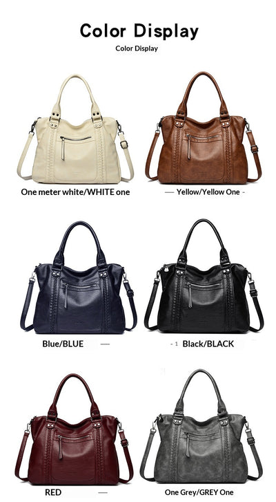 Bolso Bandolera de Cuero Genuino Vintage para Mujer - Image 16