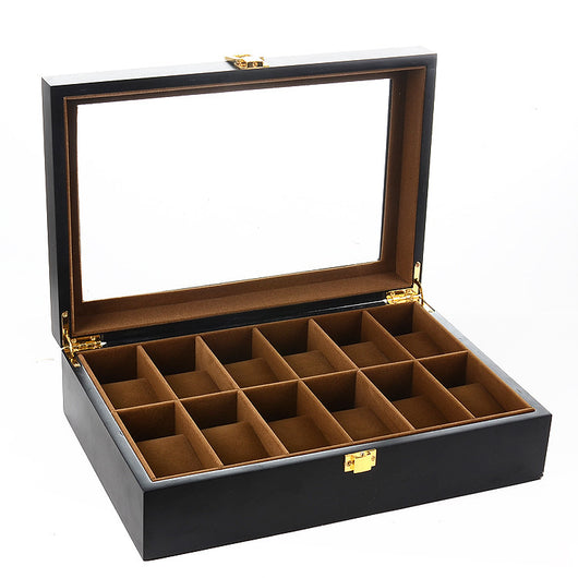 Estuche Organizador para 12 Relojes en Madera