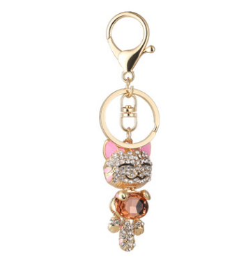Llavero Gato de la Suerte con Cristal y Esmalte - Accesorio Elegante para Mujer - Image 10