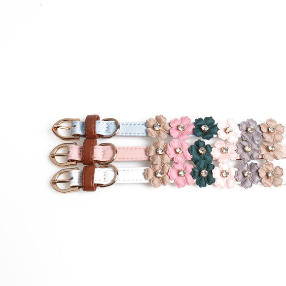 Collar Floral para Perros con Cristales Brillantes