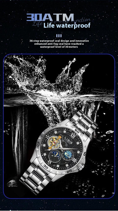 Reloj Automático Mecánico Impermeable con Esfera Luminiscente Estrellada - Image 16