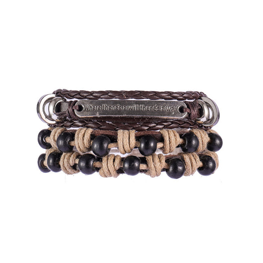 Pulsera de Cuero Auténtico Tejida con Cuentas - Estilo Étnico Retro - Image 16