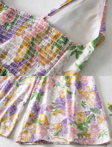 Jumpsuit Morado con Estampado Dream y Volantes con Tirantes - Image 3