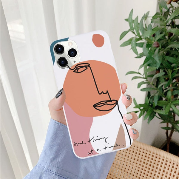 Funda para iPhone Diseño Geométrico Retro Abstracto Arte