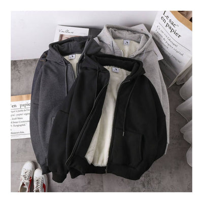 Cardigan Hoodie Suelto con Cierre para Estudiantes - Image 7