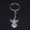 Angel Key Ring Vintage Fashion Metal Key Chain Plateado