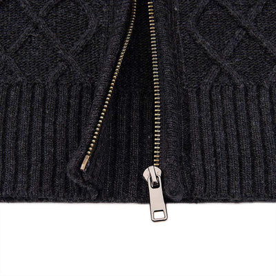 Cardigan de cuello alto con cierre y mangas largas - Image 3