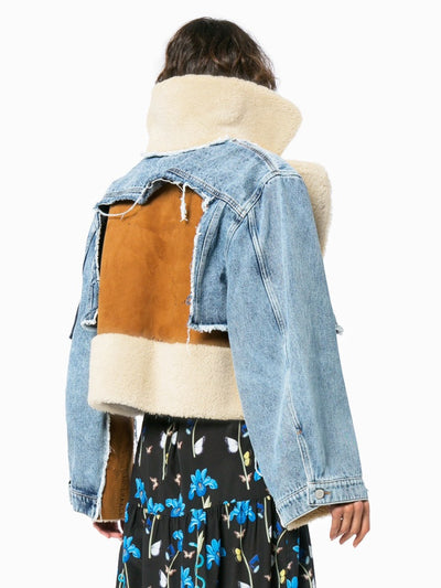 Chaqueta Biker de Mezclilla con Costuras Acolchadas - Image 8