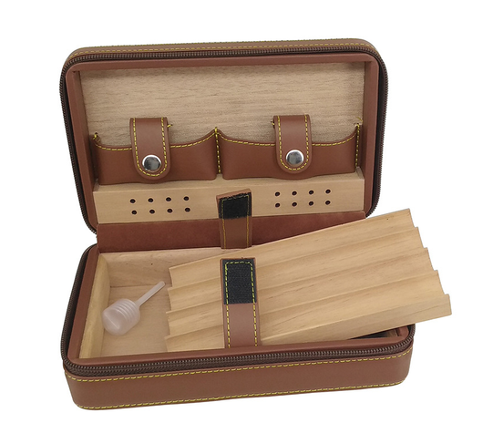 Humidificador de Viaje Premium en Cuero - Estuche Portátil para Puros - Image 4
