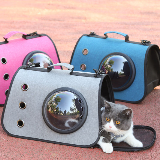 Bolsa Transportadora Plegable de Lino para Mascotas