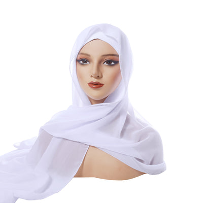 Turbante Chiffón con Pliegues y Cordón Ajustable Monocromático - Image 16