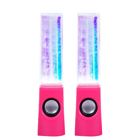 Parlante USB Mini Fuente Danzante con Luces LED para Computadora y Escritorio - Image 5
