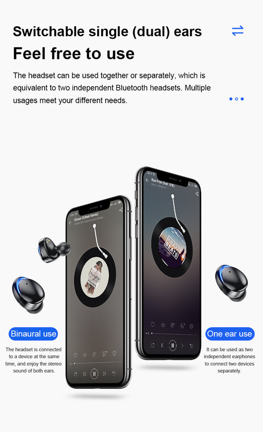 Auriculares Bluetooth 5.0 con Control Táctil y Conexión Inalámbrica - Image 4
