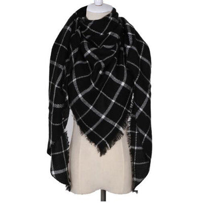 Bufanda Larga con Triángulos para Mujer - Chal Otoño Invierno - Image 22