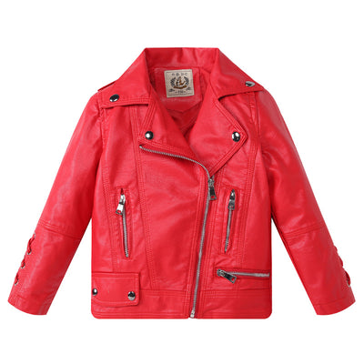Chaqueta de Cuero Estilo Motociclista para Niños y Niñas - Image 5