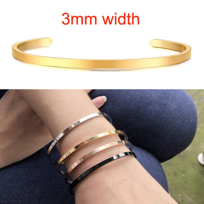 Pulsera C de 4MM para Mujer con Grabado Personalizado - Image 29