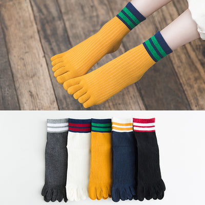 Calcetines de Algodón con Dedos Separados - Altura Media para Mujer - Image 2