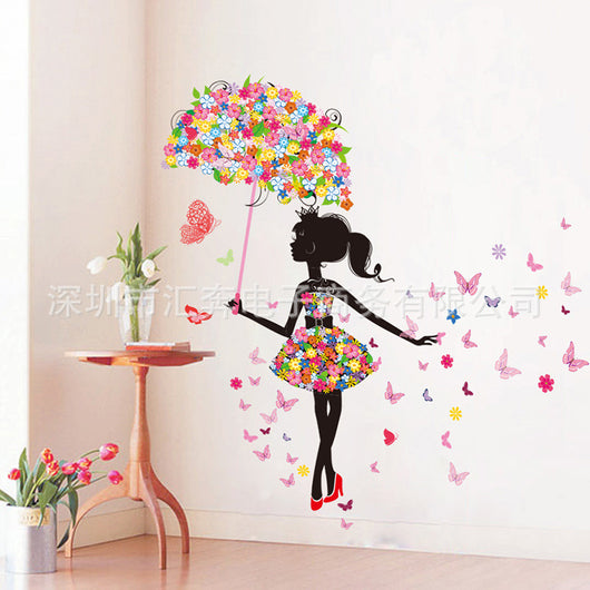 Adhesivo Decorativo de Pared - Paraguas con Elfo Mágico - Image 3