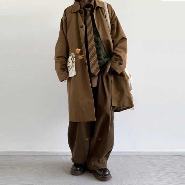 Corbata Retro Japonesa a Rayas Khaki - Estilo Universitario Versátil