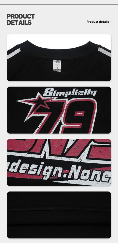 Playera Retro de Carreras con Estampado Desgastado - Unisex para Pareja - Image 12