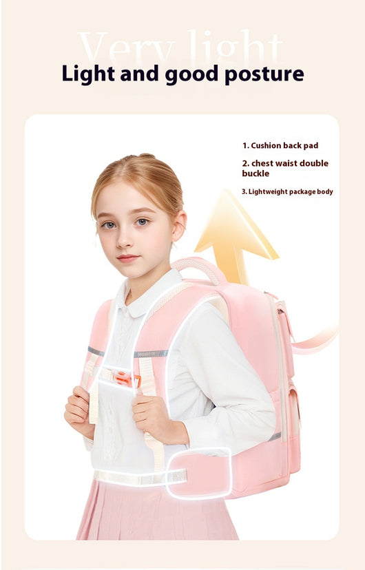Mochila Escolar Ergonómica de Protección Espinal con Múltiples Compartimentos - Image 24