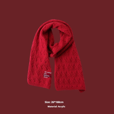 Bufanda de Lana Escocesa Roja para Parejas - Cálida y Elegante - Image 19