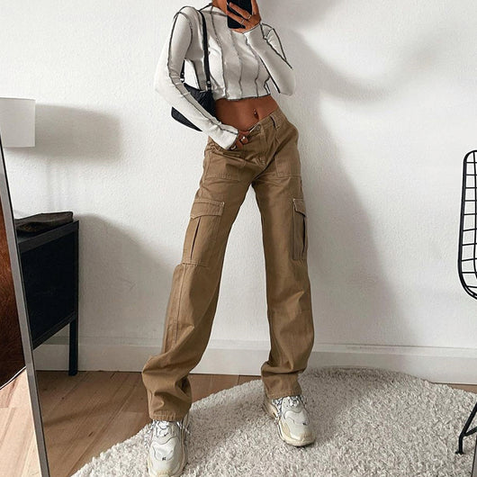 Pantalones Vaqueros Cintura Alta Piernas Largas Talle Único - Image 12