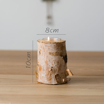 Portavelas de Madera de Abedul Natural - Decoración Elegante para el Hogar - Image 19