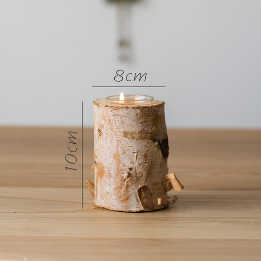 Portavelas de Madera de Abedul Natural - Decoración Elegante para el Hogar - Image 19