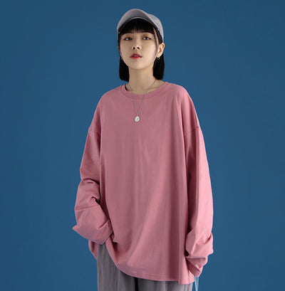 Playera Manga Larga a Juego para Parejas - Colores Sólidos - Image 10