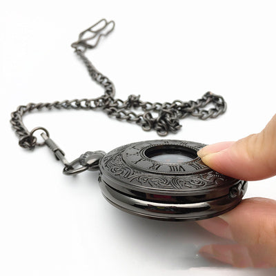Reloj de Bolsillo Clásico Romano con Doble Carátula - Image 3