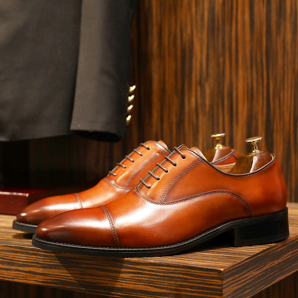 Zapatos de Cuero para Hombre Clásicos con Cordones - Estilo Elegante