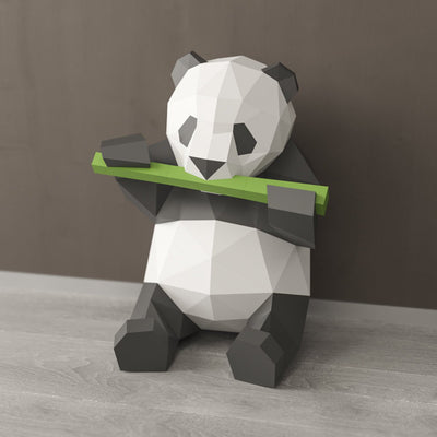 Figura Decorativa Panda Comiendo Bambú - Image 3