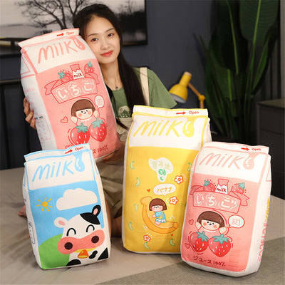 Almohada Cojín Peluche Leche - Juguete Creativo Infantil