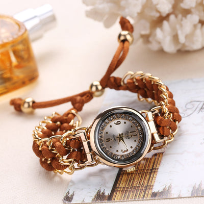 Reloj de Moda Casual para Mujer con Cadena de Cuerda Tejida y Movimiento de Cuarzo - Image 12