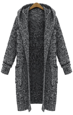 Cardigan con Capucha Oversized Suave y Cómodo