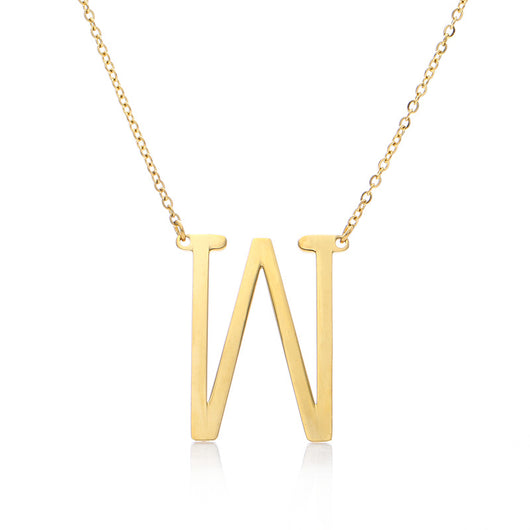 Collar Inicial Acero Inoxidable Chapado en Oro Rosa - Image 25