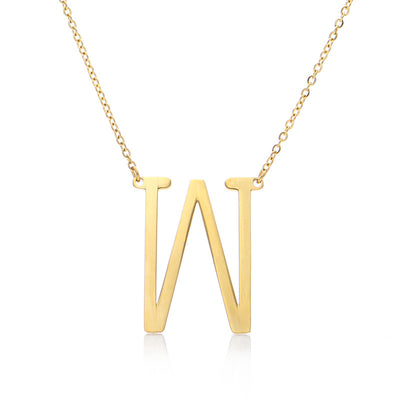 Collar Inicial Acero Inoxidable Chapado en Oro Rosa - Image 161