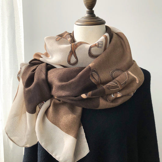 Bufanda Versátil Larga para Mujer - Diseño 2 en 1