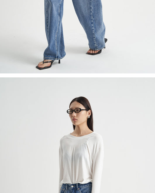 Pantalones Vaqueros Azul Desteñido Holgados Premium para Mujer - Image 16