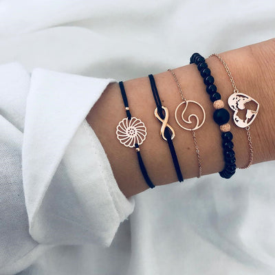 Set de Pulseras Bohemias Vintage con Cuentas y Amuletos para Mujer - Image 19