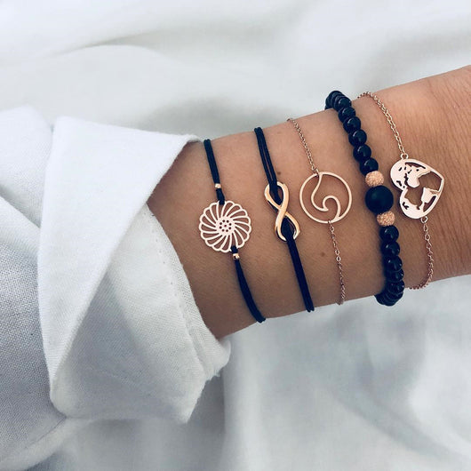 Set de Pulseras Bohemias Vintage con Cuentas y Amuletos para Mujer - Image 19