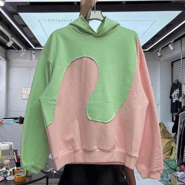 Sudadera con Capucha Patchwork Personalizada para Hombre