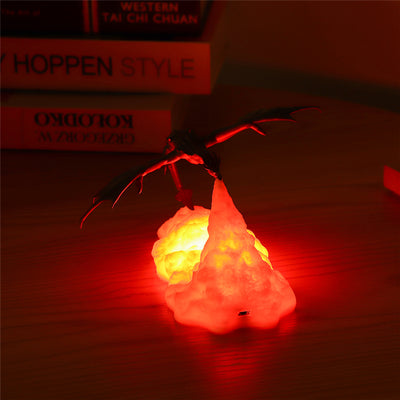 Lámpara LED Dragón de Fuego 3D Impresa - Decoración Luminosa Infantil - Image 3