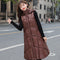 Abrigo Acolchado Largo Estilo Coreano con Chaleco Desmontable