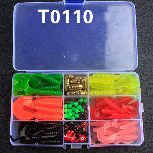 Kit Completo de Pesca Texas con Anzuelos Plomados y Cebos Suaves - Image 5