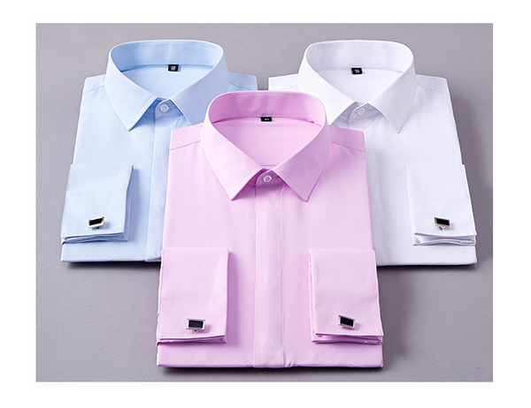 Camisa Francesa Manga Larga Slim Fit para Hombre
