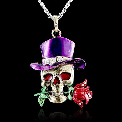 Collar de Calavera Vintage Engastado en Diamantes - Image 7