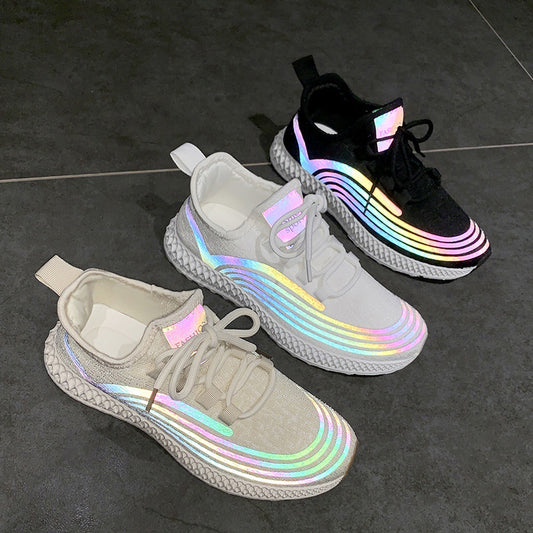Zapatilla Deportiva Reflectante Tejida para Niña - Image 2